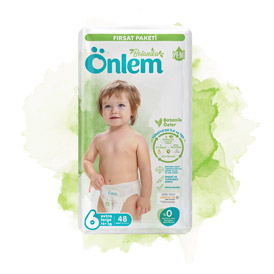 Önlem Botanika Bebek Bezi Fırsat Paketi 6 Beden Extra Large 48 Adet (16+ kg)
