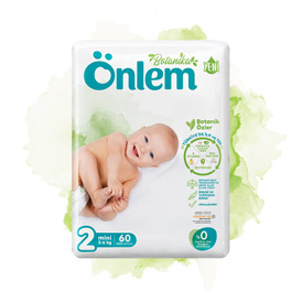 Önlem Botanika Bebek Bezi İkili Jumbo Paket Mini 60 Adet (3 - 6 kg)