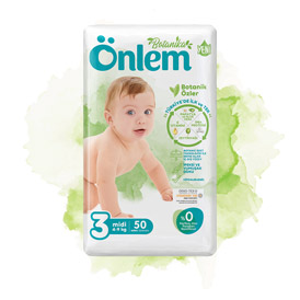 Önlem Botanika Bebek Bezi İkili Jumbo Paket Midi 50 Adet (4-9 kg)