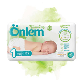 Onlem Botanika Baby Diaper Jumbo Package Newborn 32 pieces (2 - 5 kg)