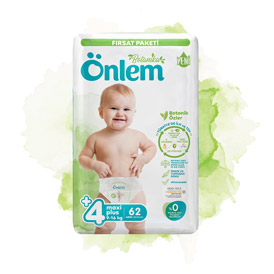 Önlem Botanika Bebek Bezi Fırsat Paketi 4+ Beden Maxi Plus 62 Adet (9-16 kg)