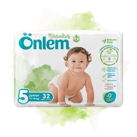 Önlem Botanika Bebek Bezi İkili Jumbo Paket Junior 32 Adet (11-18 kg)