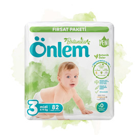 Önlem Botanika Bebek Bezi Fırsat Paketi 3 Beden Midi 82 Adet (4-9 kg)